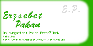 erzsebet pakan business card